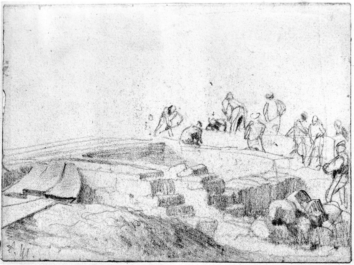 Maurer auf der Baustelle