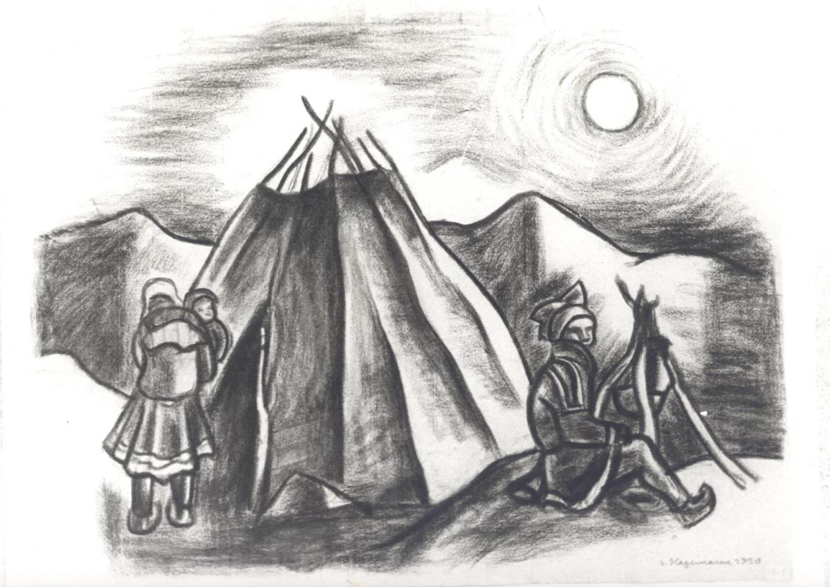 Samen mit Zeltkote am Ullsfjord