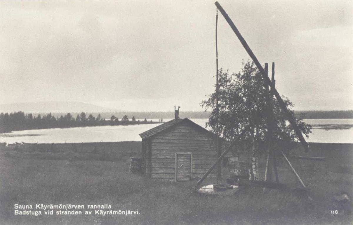 Sauna Käyrämönjärven rannalla.