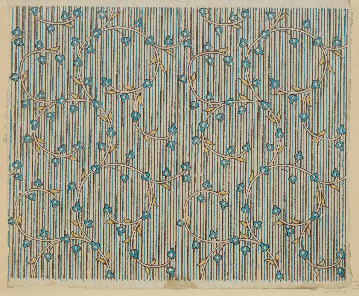 Modeldruckpapier (florales Flächenmuster)