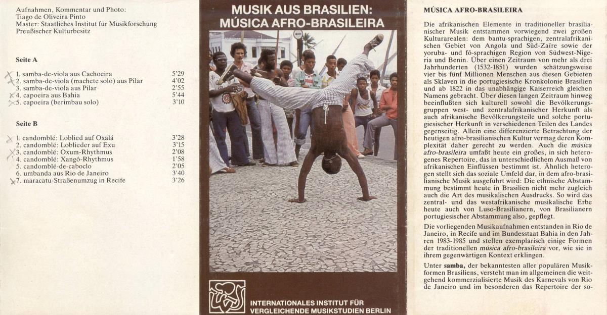 Musik aus Brasilien. Musica Afro-Brasileira. samba, candomblé, capoeira usw.