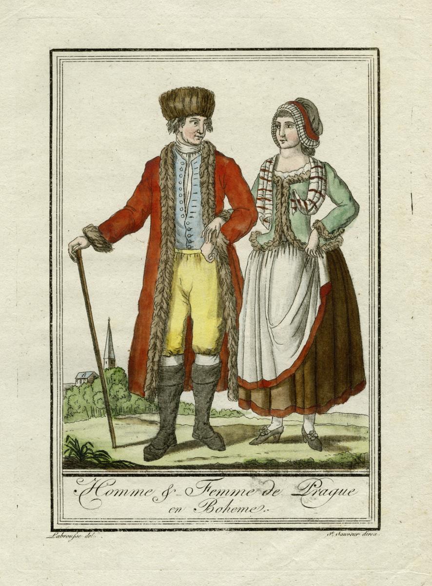Homme & Femme de Prague en Boheme.