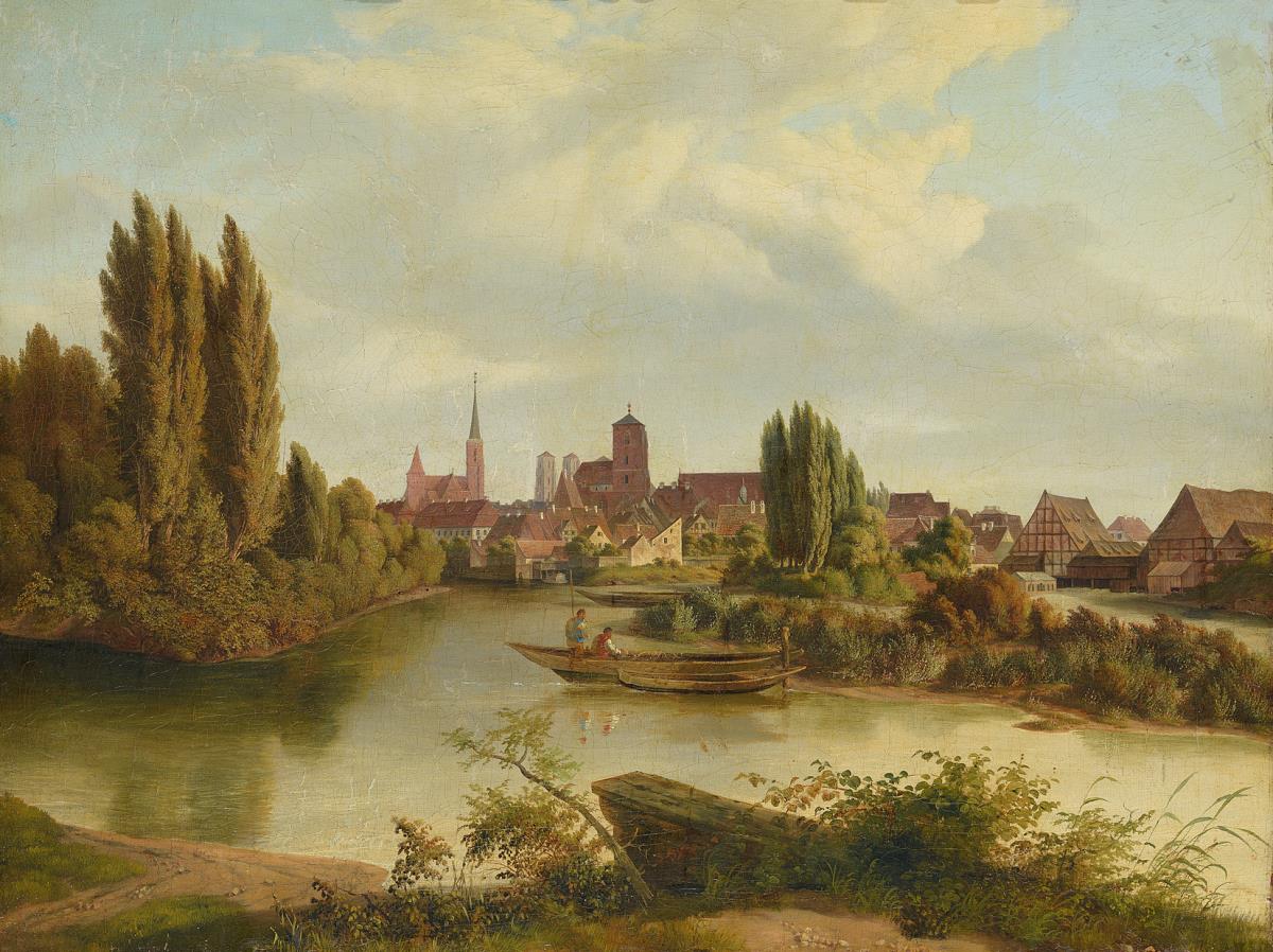 Ansicht von Breslau vom Wasser aus