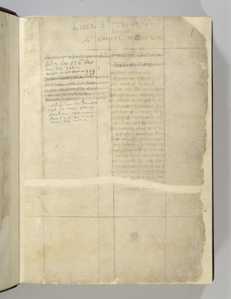 Buch der heiligen Dreifaltigkeit. Textseite