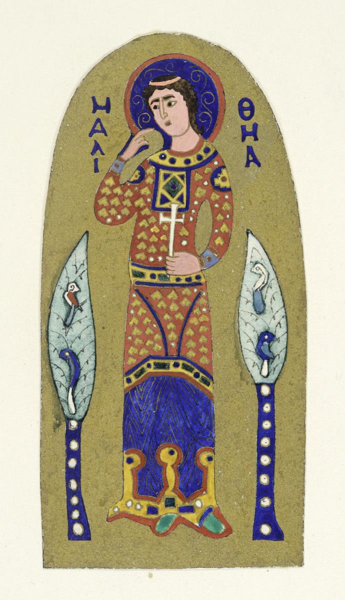 Detail der Krone Constanti's Monomachos: Wahrheit (veritas)