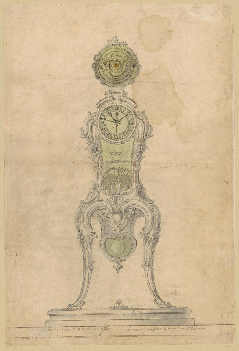 Astronomische Uhr von Claude-Simeon Passemant, Ansicht