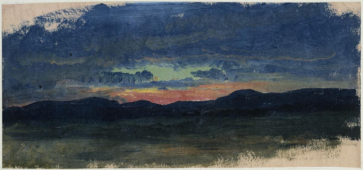 Höhenzug bei Abendröte