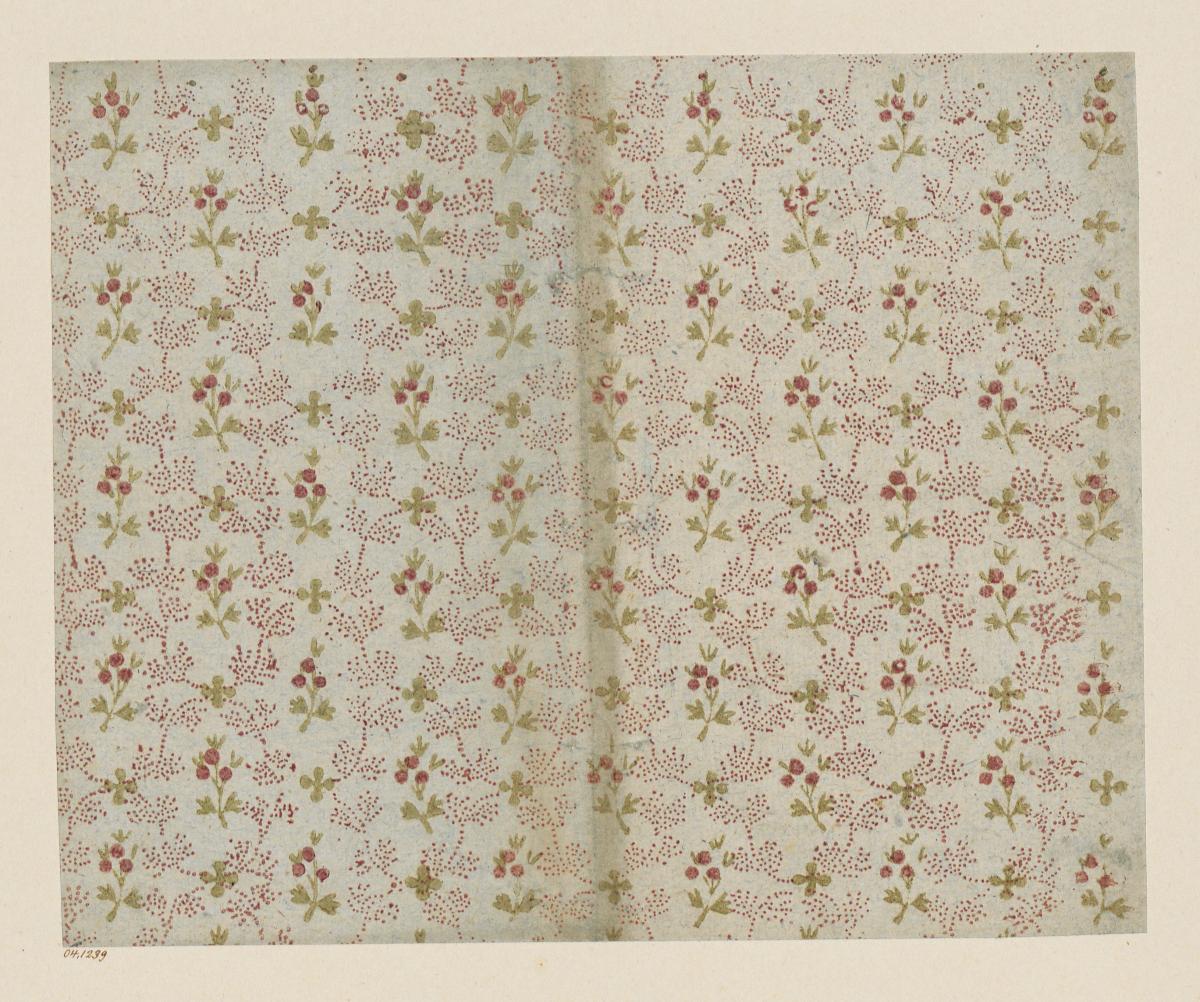 Kattunpapier (kleines florales Flächenmuster)
