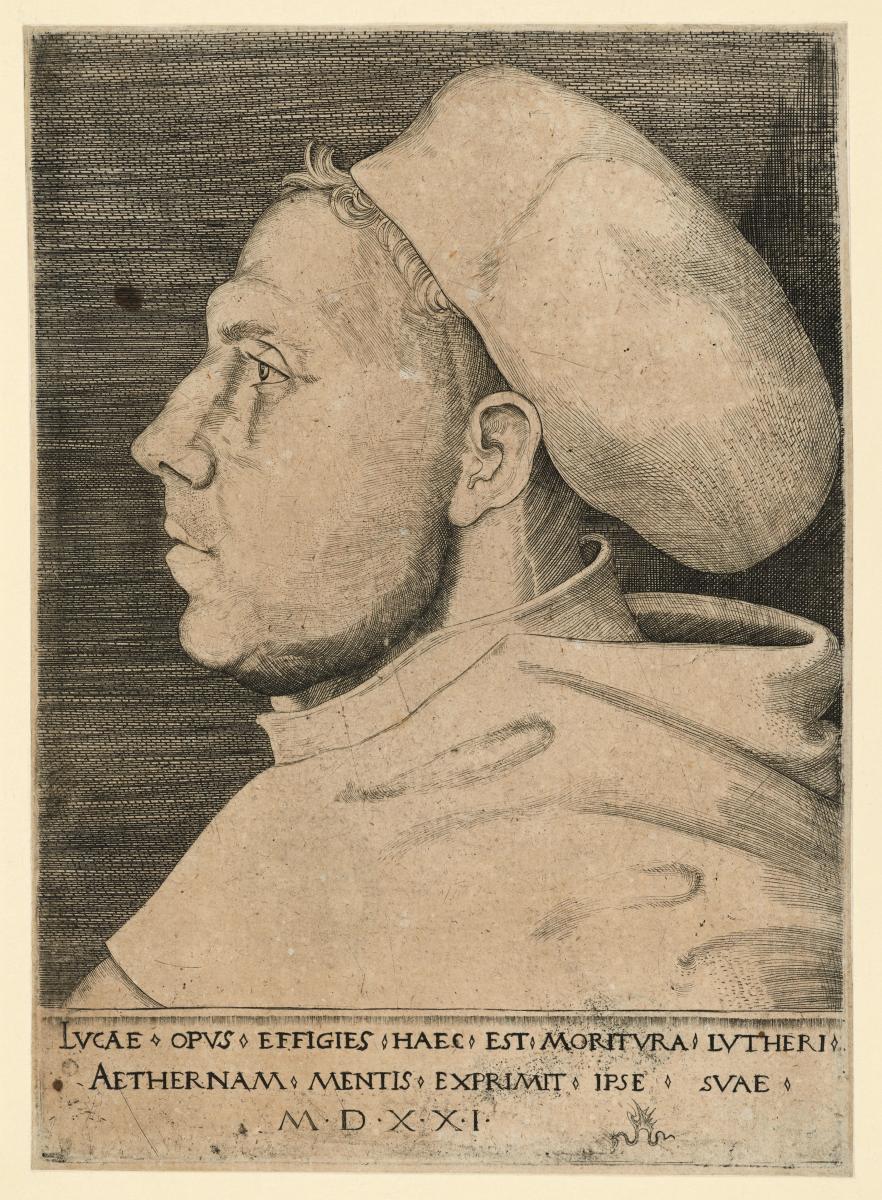 Luther als Augustinermönch mit Doktorhut, 
II. Zustand, 2. Auflage