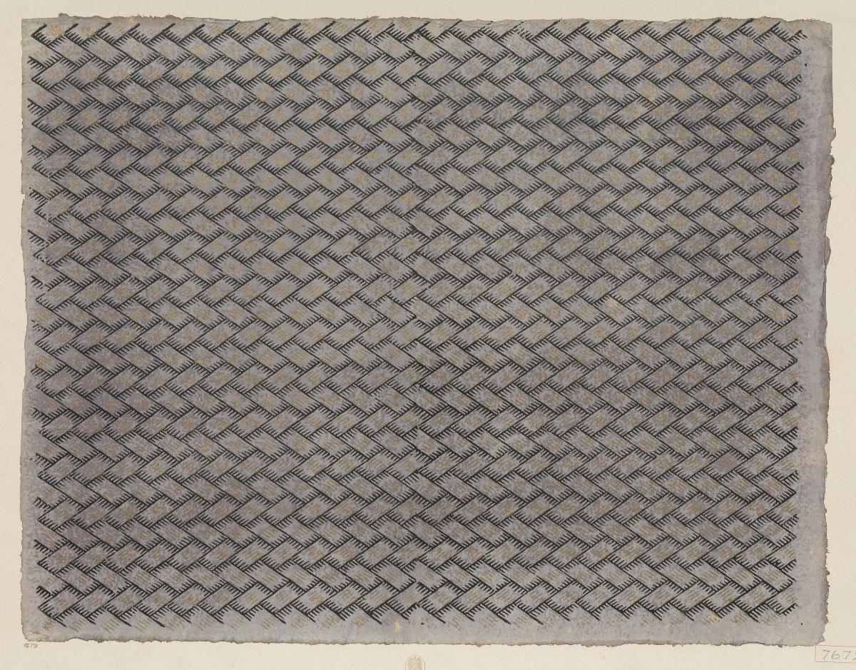 Modeldruckpapier mit Golddruck (Flechtmuster)