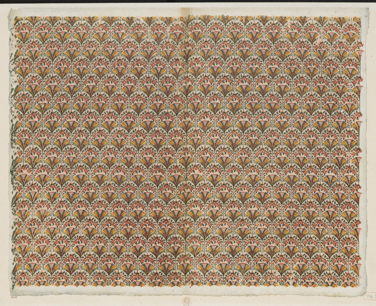 Modeldruckpapier (florales Flächenmuster)