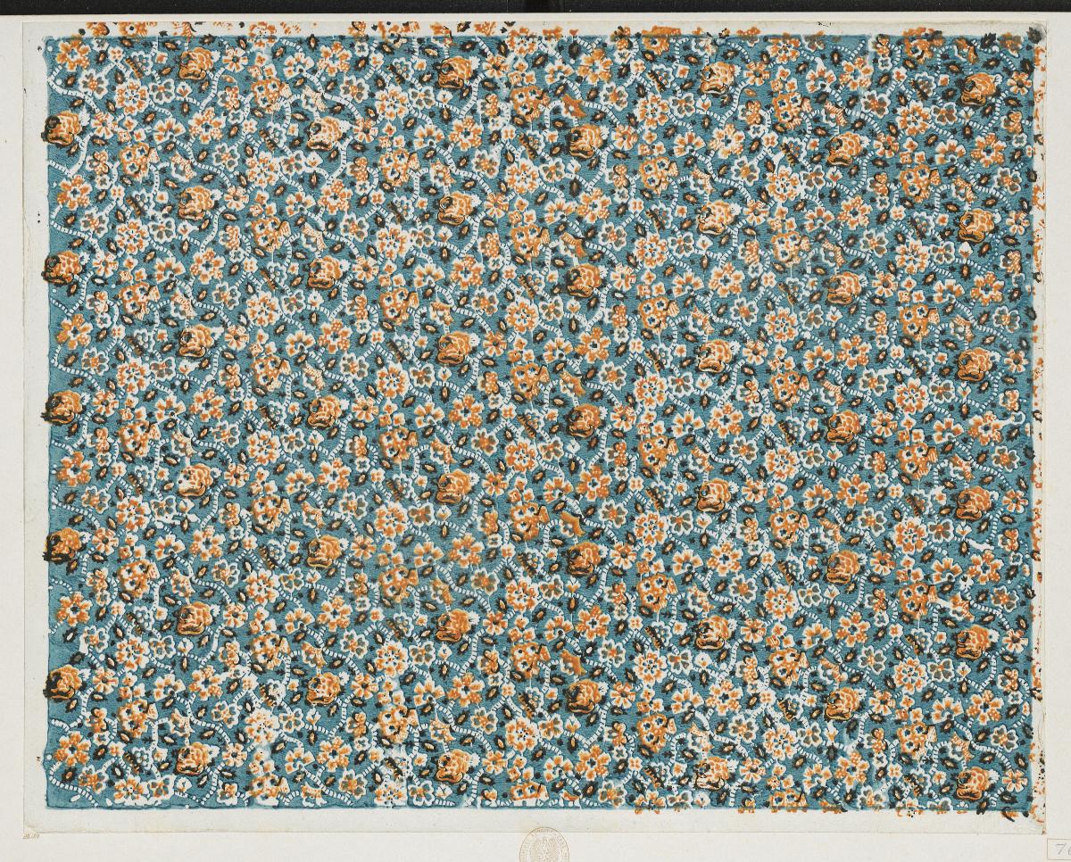 Modeldruckpapier (florales Flächenmuster)