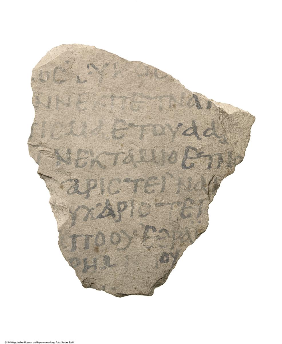 Koptisches Kalkstein-Ostrakon, Gebete