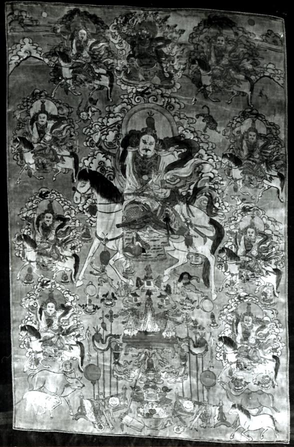 Kriegsgott auf Schimmel (Daicin tenger)