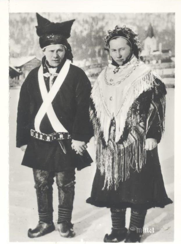 Norge. Lapper, brudepar (Brautpaar)