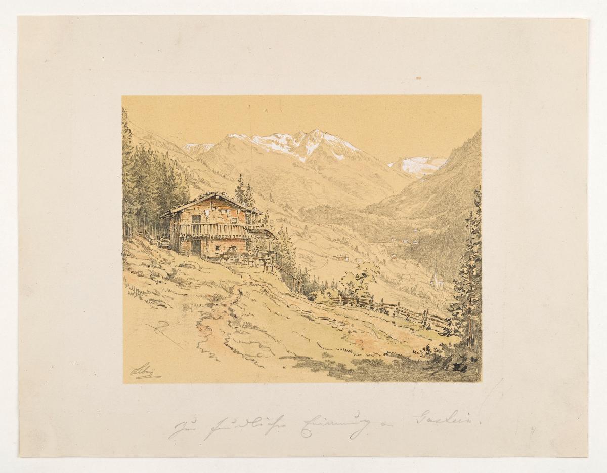 Gastein, Landschaft am Hang mit Haus