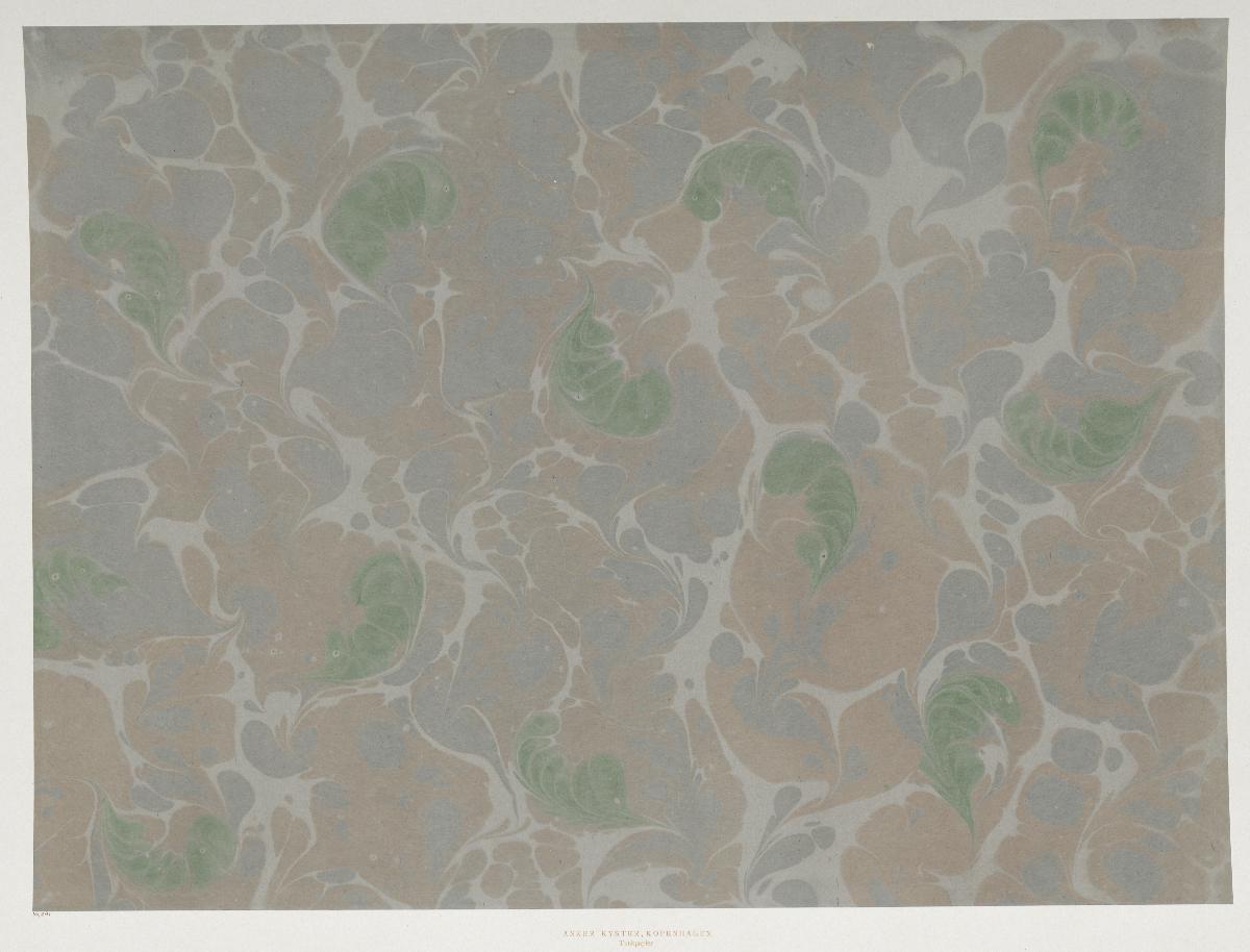 Marmorpapier (mit blattähnlichen Motiven)