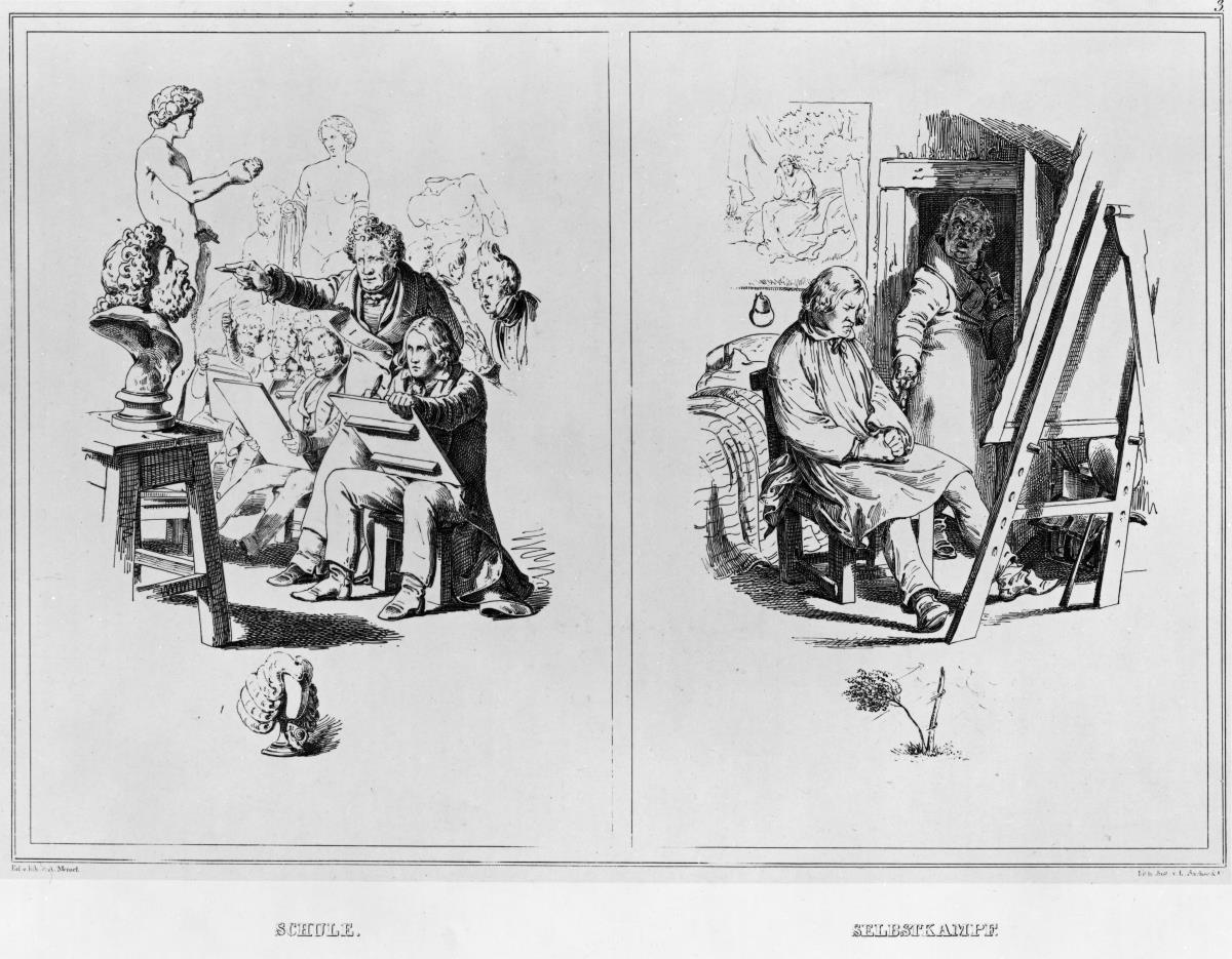 Schule. Selbstkampf. Blatt 3 aus "Künstlers Erdenwallen"
