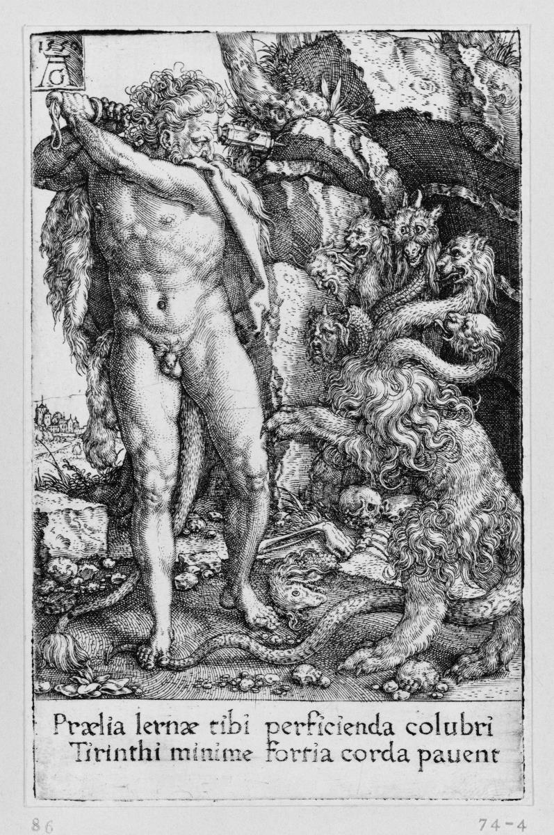 Herkules kämpft mit der Hydra von Lerna