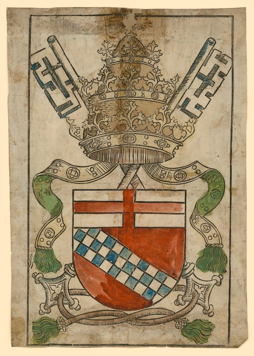Das Wappen des Papstes Innozenz VIII. (Giovanni Battista Cibo, 1432-1492)