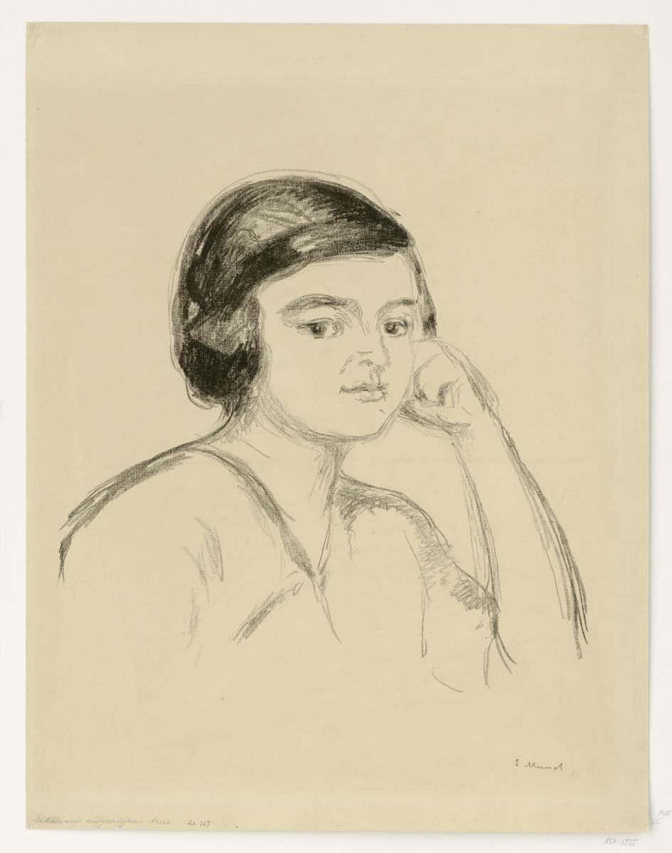 Junge Frau (Junge Frau mit der Hand an der Wange; Mädchen mit aufgestütztem Arm)