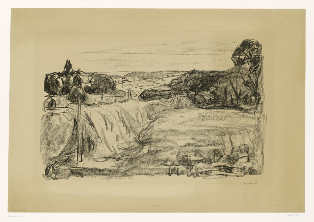 Acker mit Gestell I (Landschaft mit Heu[hecken])