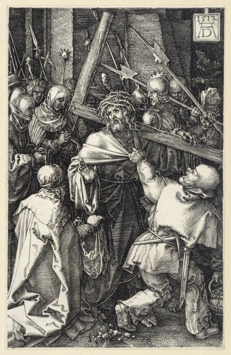 Der Schmerzensmann an der Geißelsäule (Kupferstich-Passion)