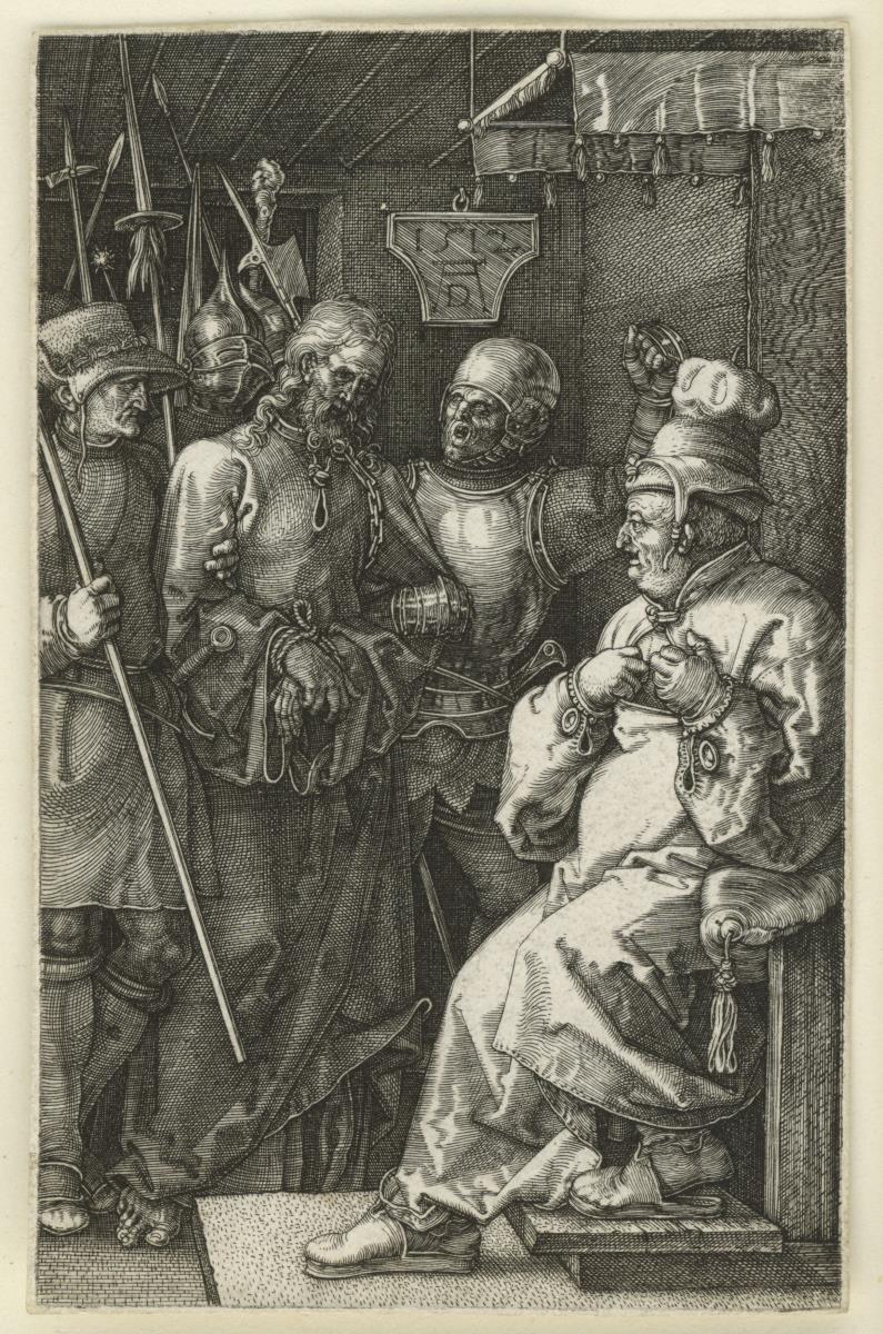 Christus vor Kaiphas (Kupferstich-Passion)