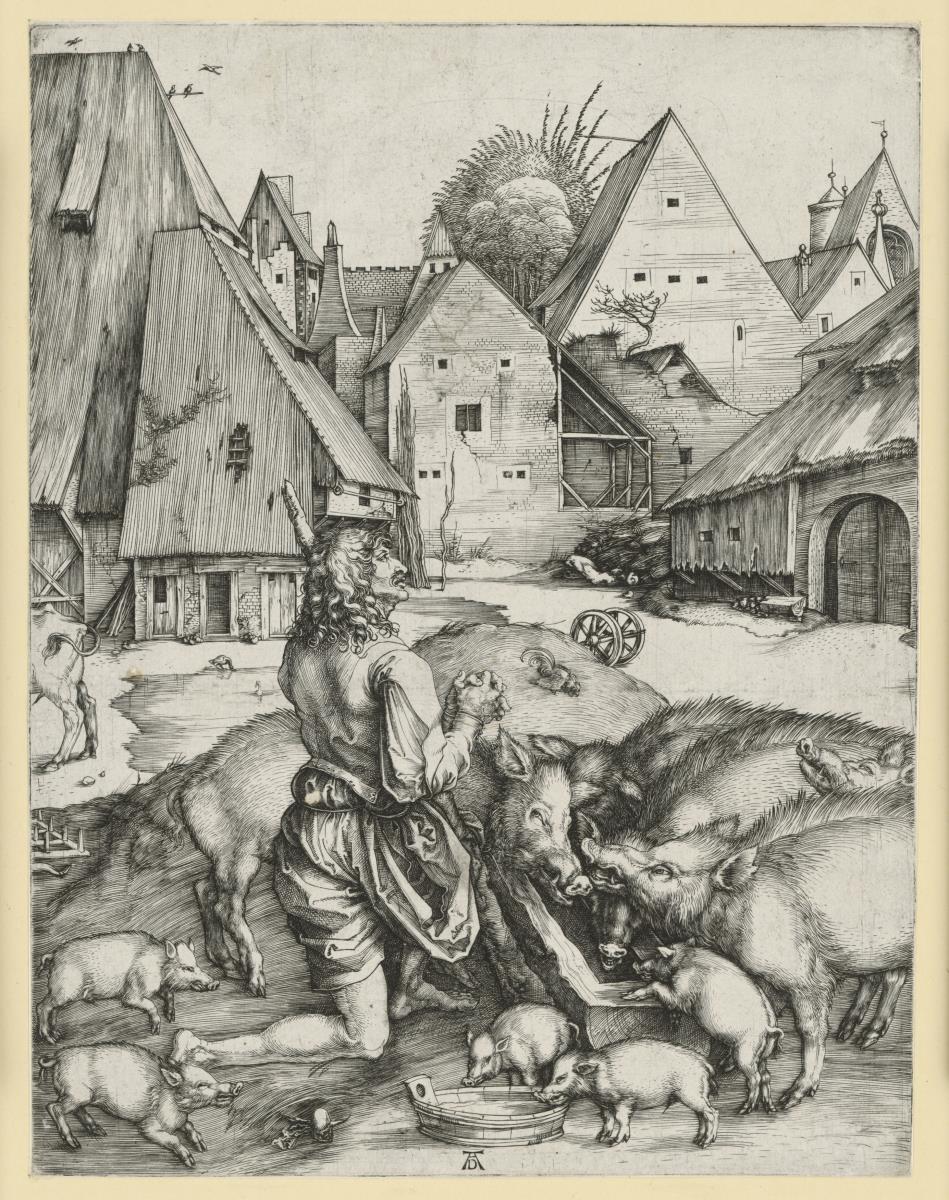 Der verlorene Sohn hütet die Schweine