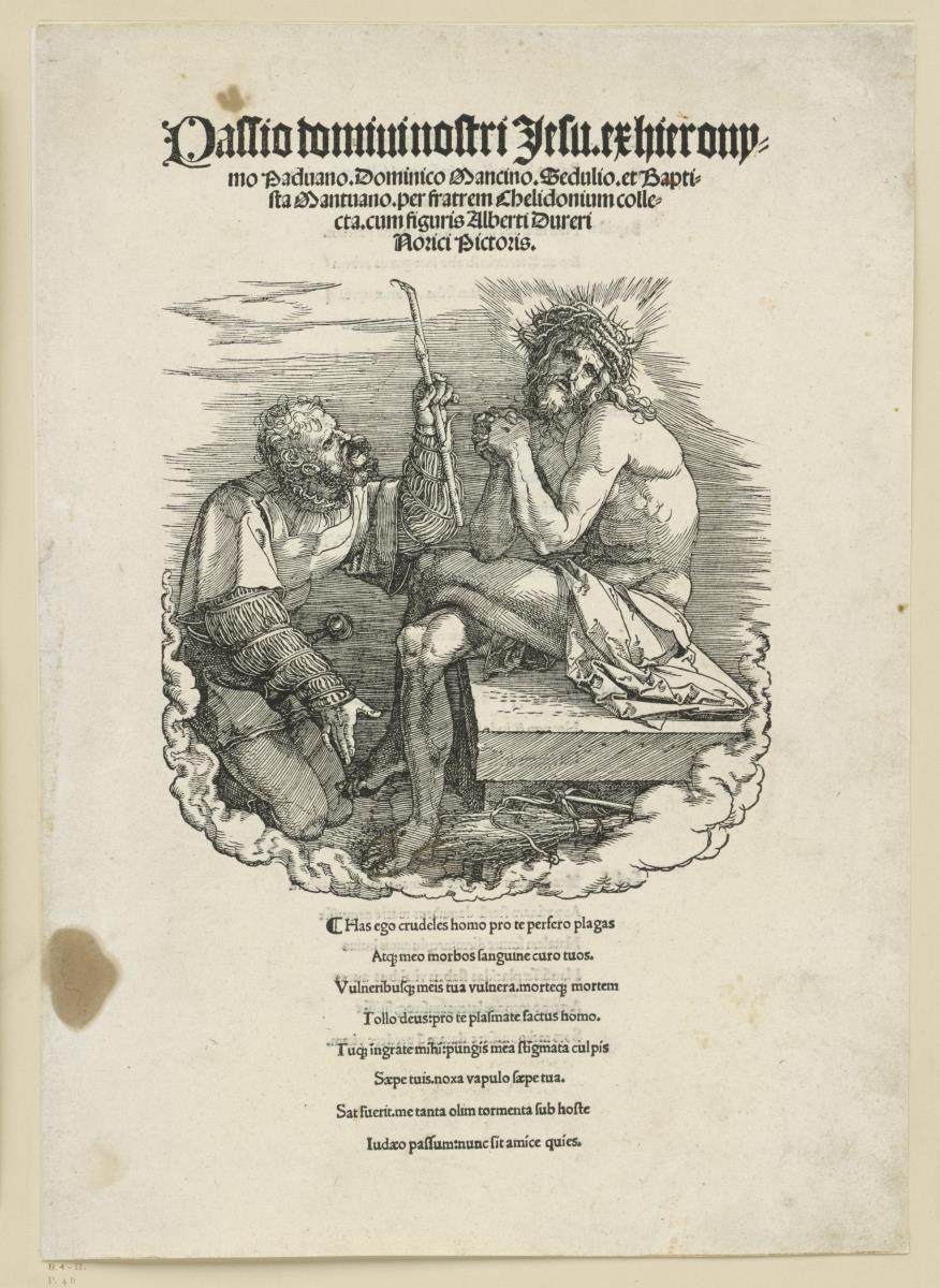 Titelblatt mit dem Schmerzensmann (Große Passion)
