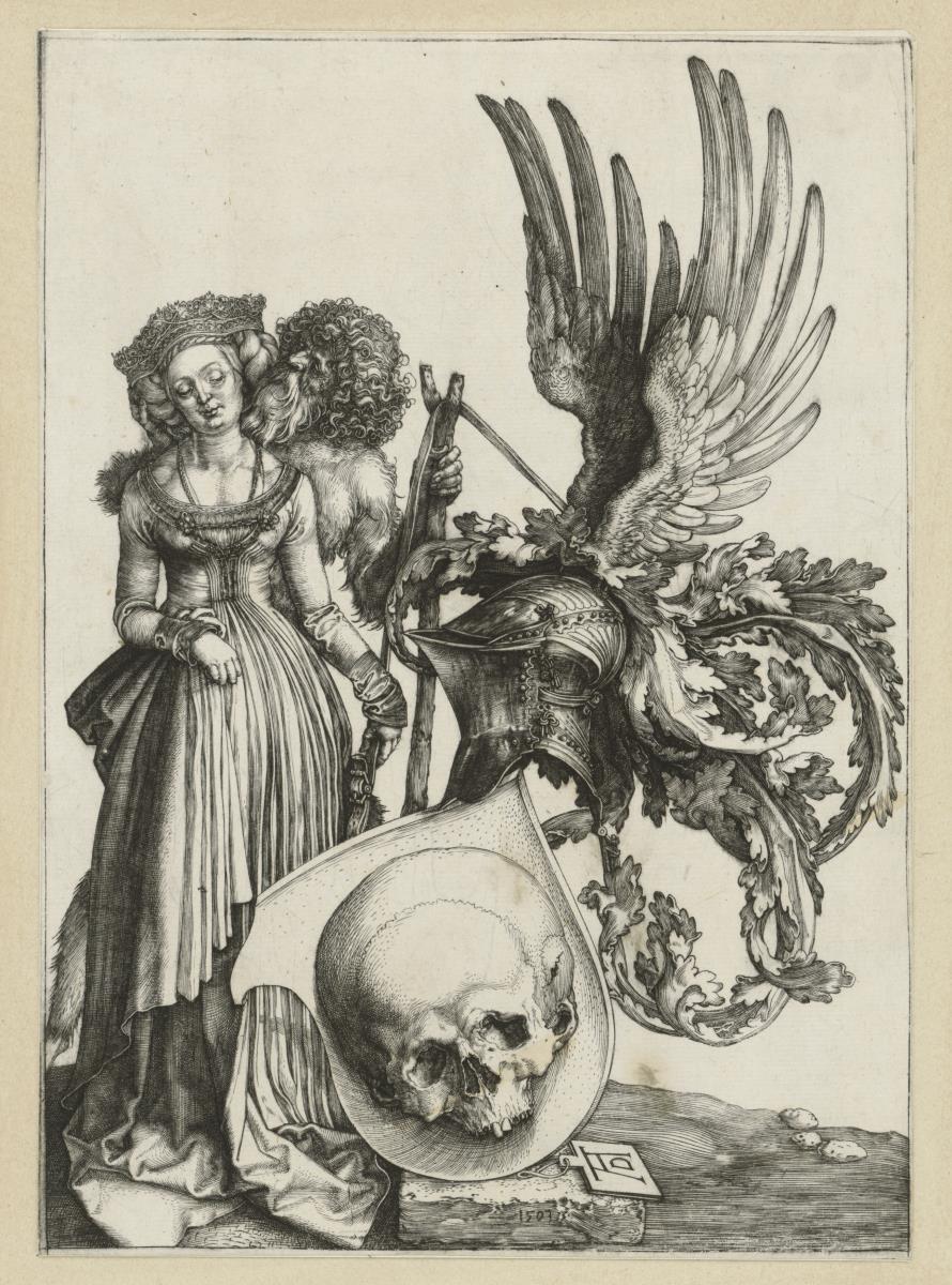 Wappenschild mit Totenkopf