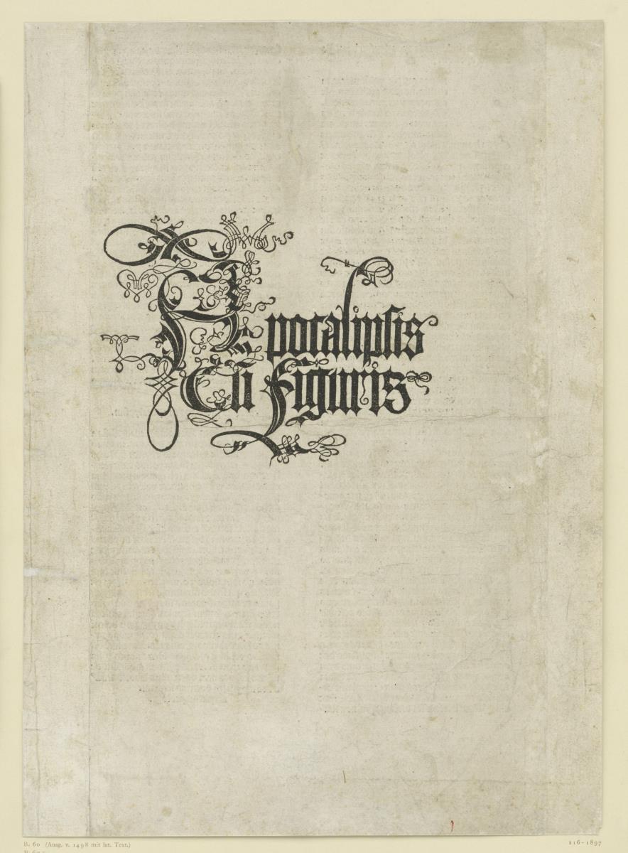 Titelblatt: Apocalipsis cu[m] figuris (Apokalypse)