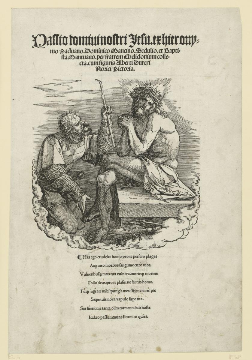 Titelblatt mit dem Schmerzensmann (Große Passion)
