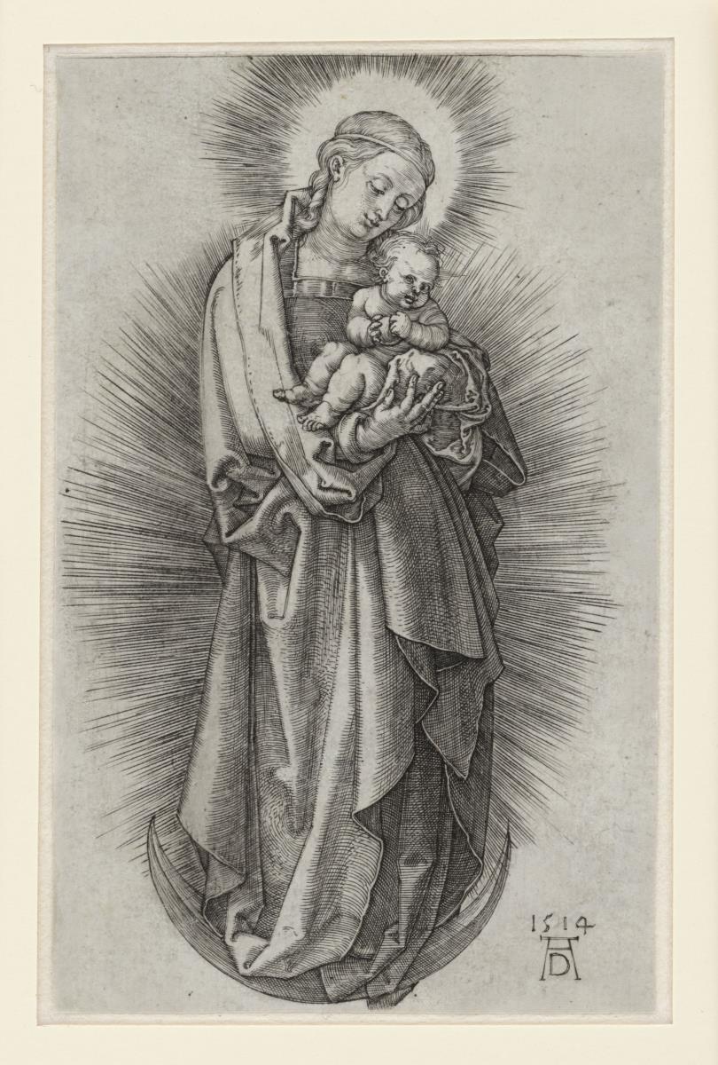 Maria mit Diadem und Kind auf der Mondsichel