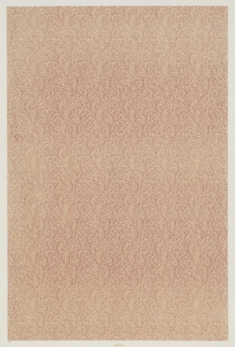 Walzendruckpapier (kleines florales Flächenmuster, nach alten Mustern)