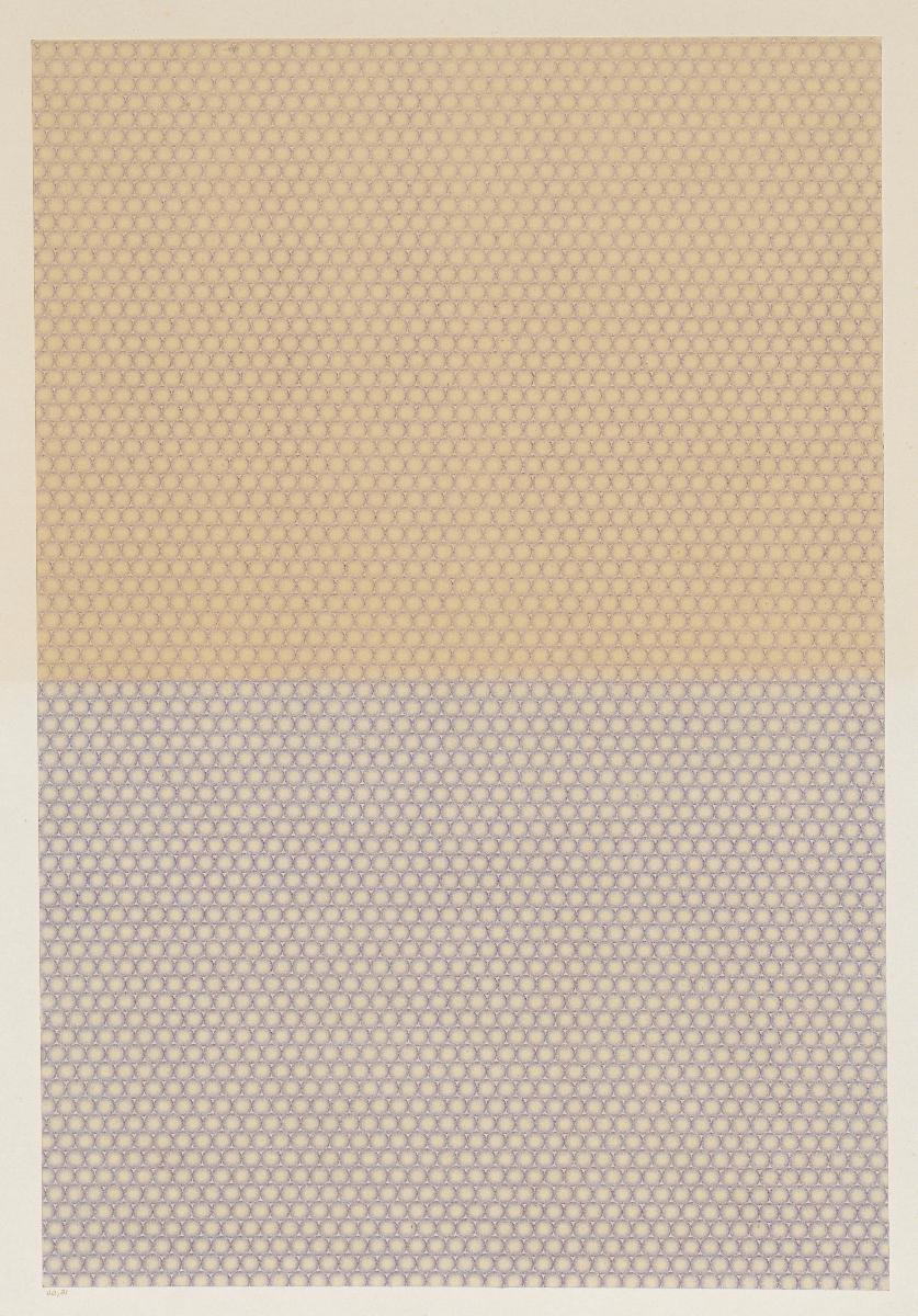 Walzendruckpapier (geometrisches Flächenmuster, nach alten Mustern)