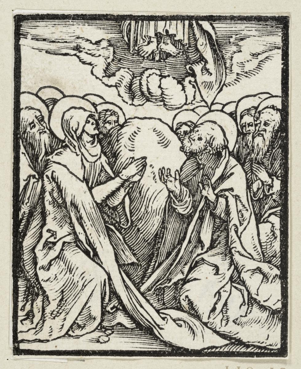 Die Himmelfahrt Christi (aus: Postilla, 43 Holzschnitte)