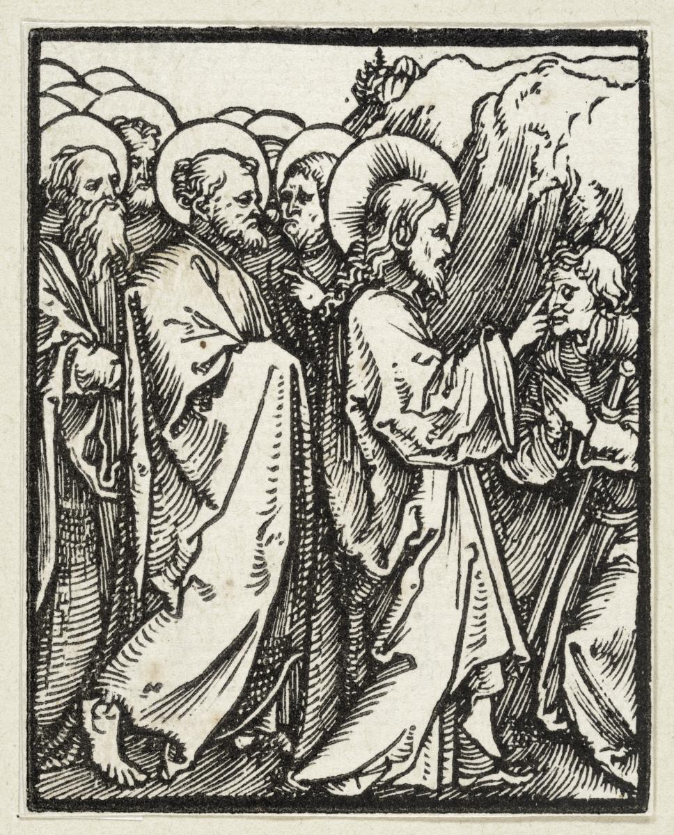 Christus heilt einen Blinden (aus: Postilla, 43 Holzschnitte)