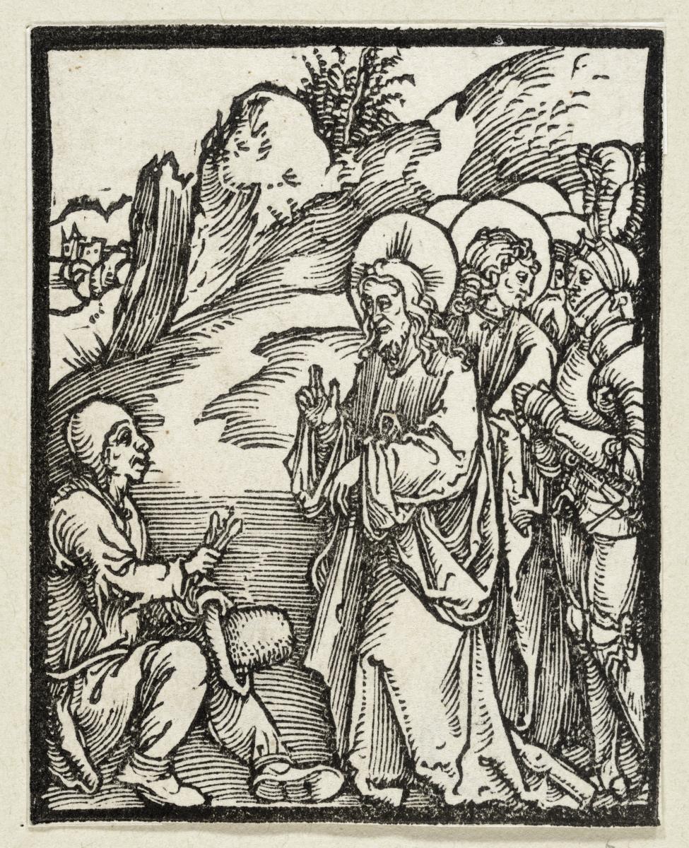 Christus heilt einen Aussätzigen (aus: Postilla, 43 Holzschnitte)