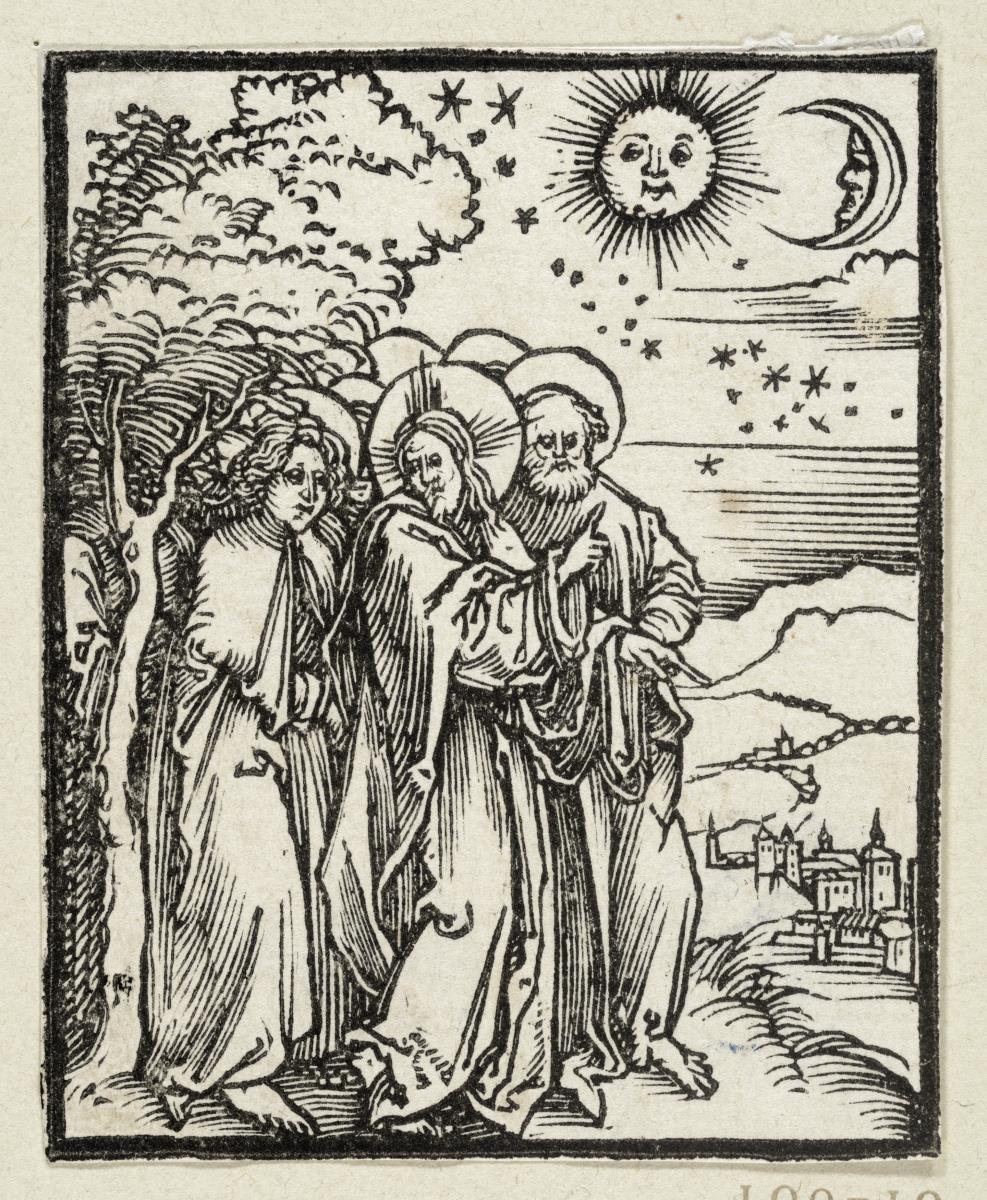 Christus zeigt seinen Jüngern die Himmelszeichen (aus: Postilla, 43 Holzschnitte)