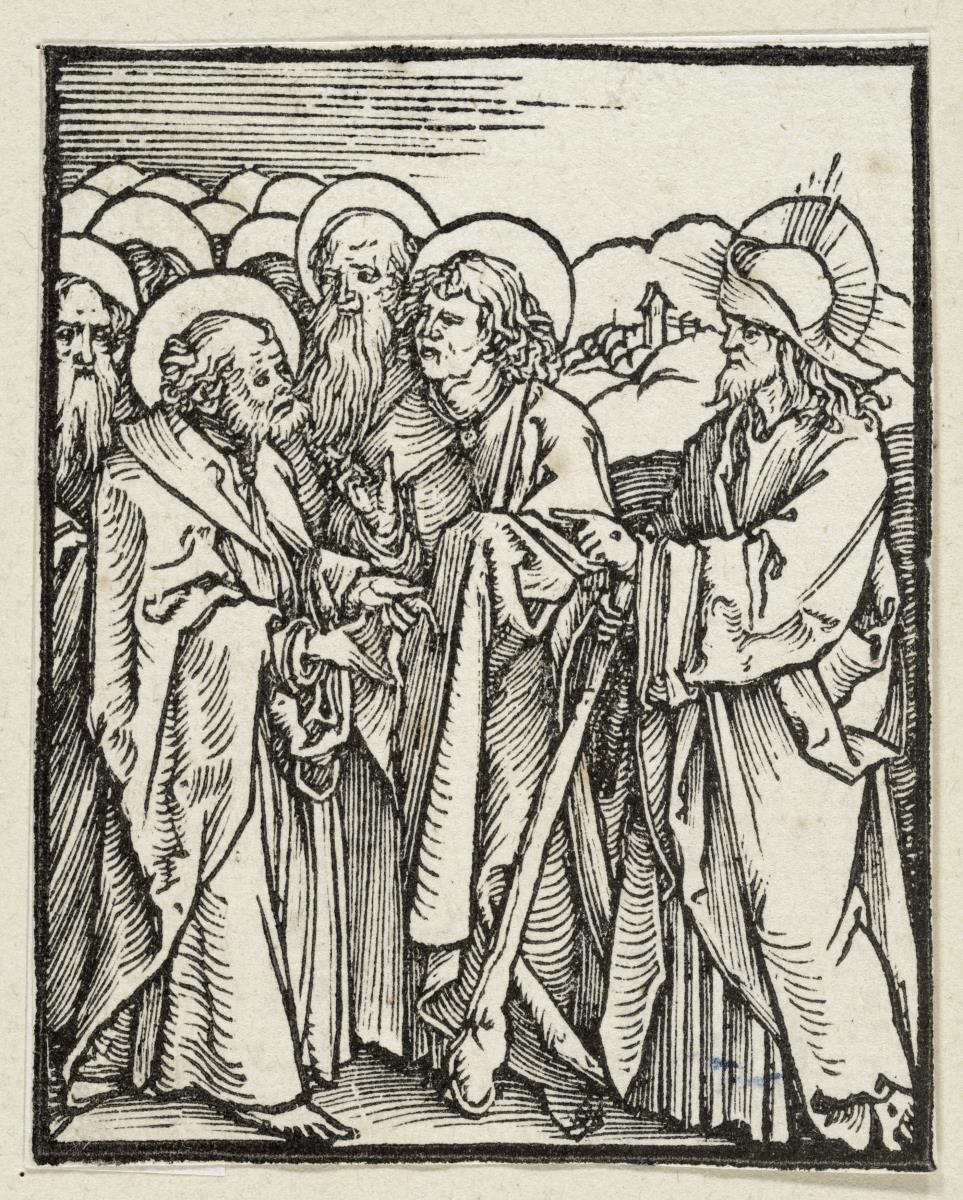Christus sagt zu den Jüngern: Ich bin der gute Hirt (aus: Postilla, 43 Holzschnitte)