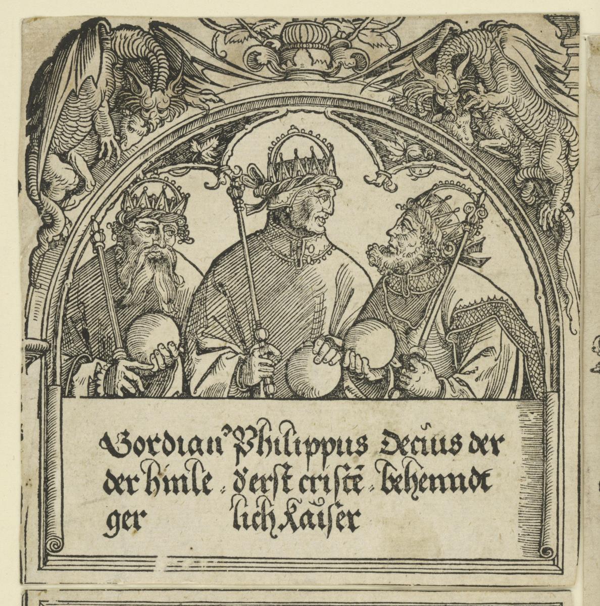 Der Triumphbogen des Kaisers Maximilian I. (Fragment v.19): Das mittlere Kaiserrelief
