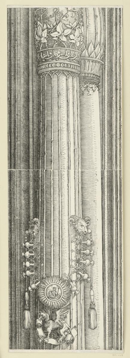 Der Triumphbogen des Kaisers Maximilian I. (Fragment v. 12): Der Säulenschaft der linken Mittelsäule