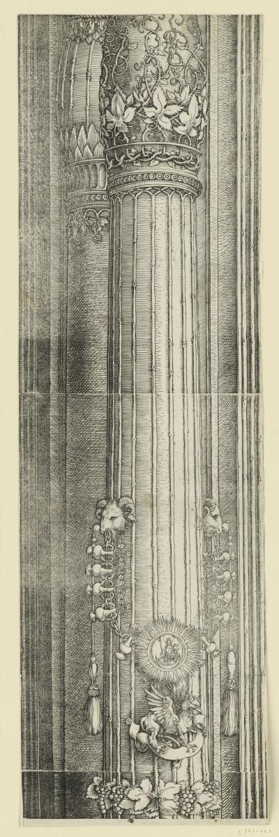 Der Triumphbogen des Kaisers Maximilian I. (Fragment v. 23): Der Säulenschaft der rechten Mittelsäule