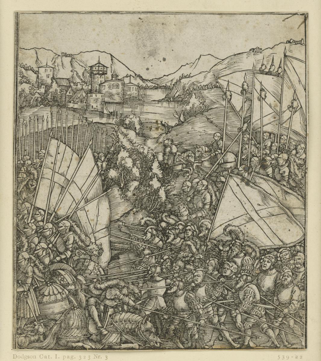 Der Triumphbogen des Kaisers Maximilian I. (Fragment v. 13): Die Schlachtszene oben rechts