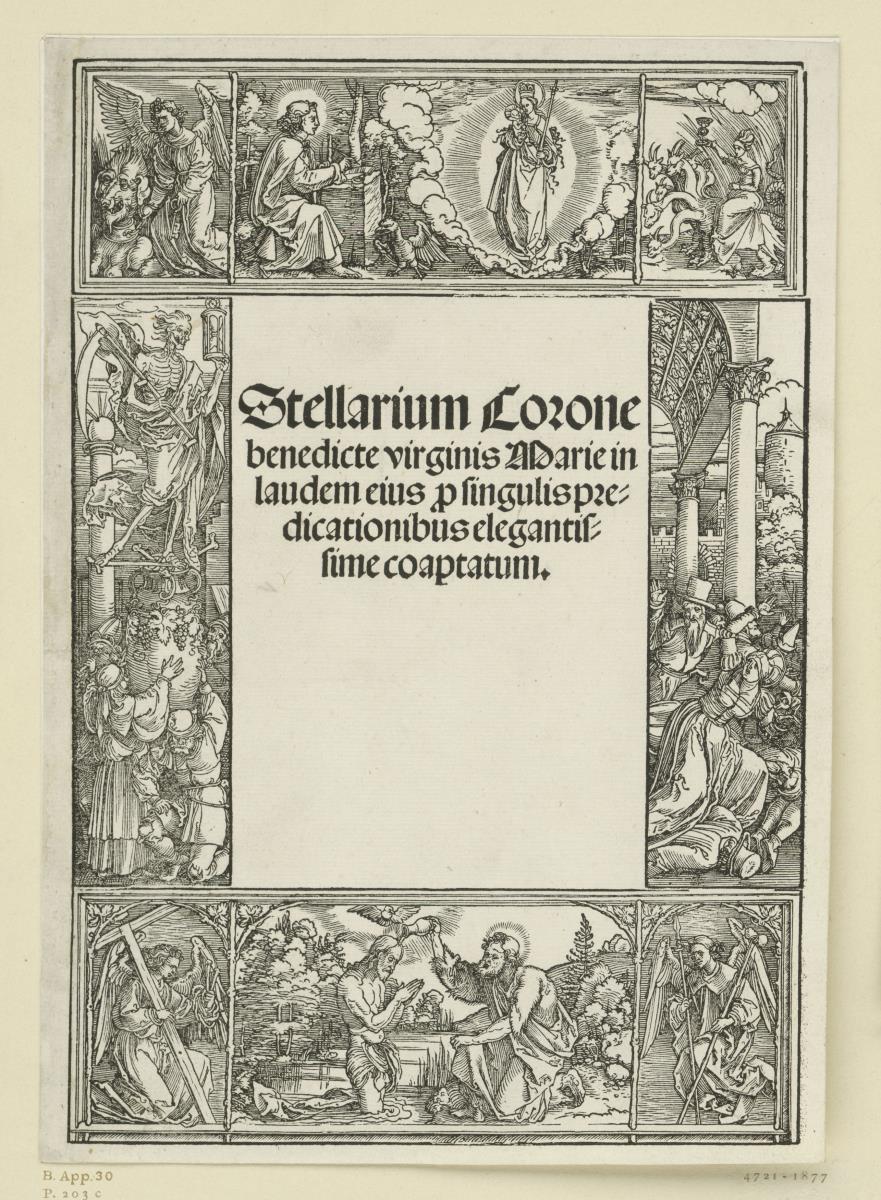 Titelbordüre mit der Taufe Christi