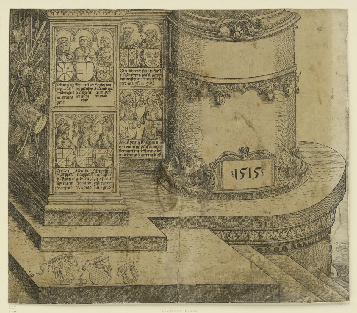 Der Triumphbogen des Kaisers Maximilian I. (27): Die Sockel rechts außen