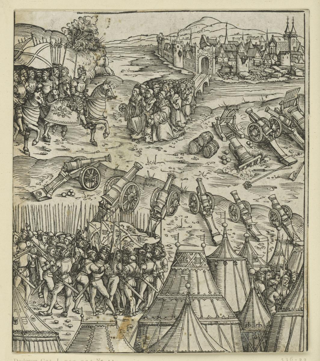 Der Triumphbogen des Kaisers Maximilian I. (Fragment v. 12): Die Schlachtszene unten rechts