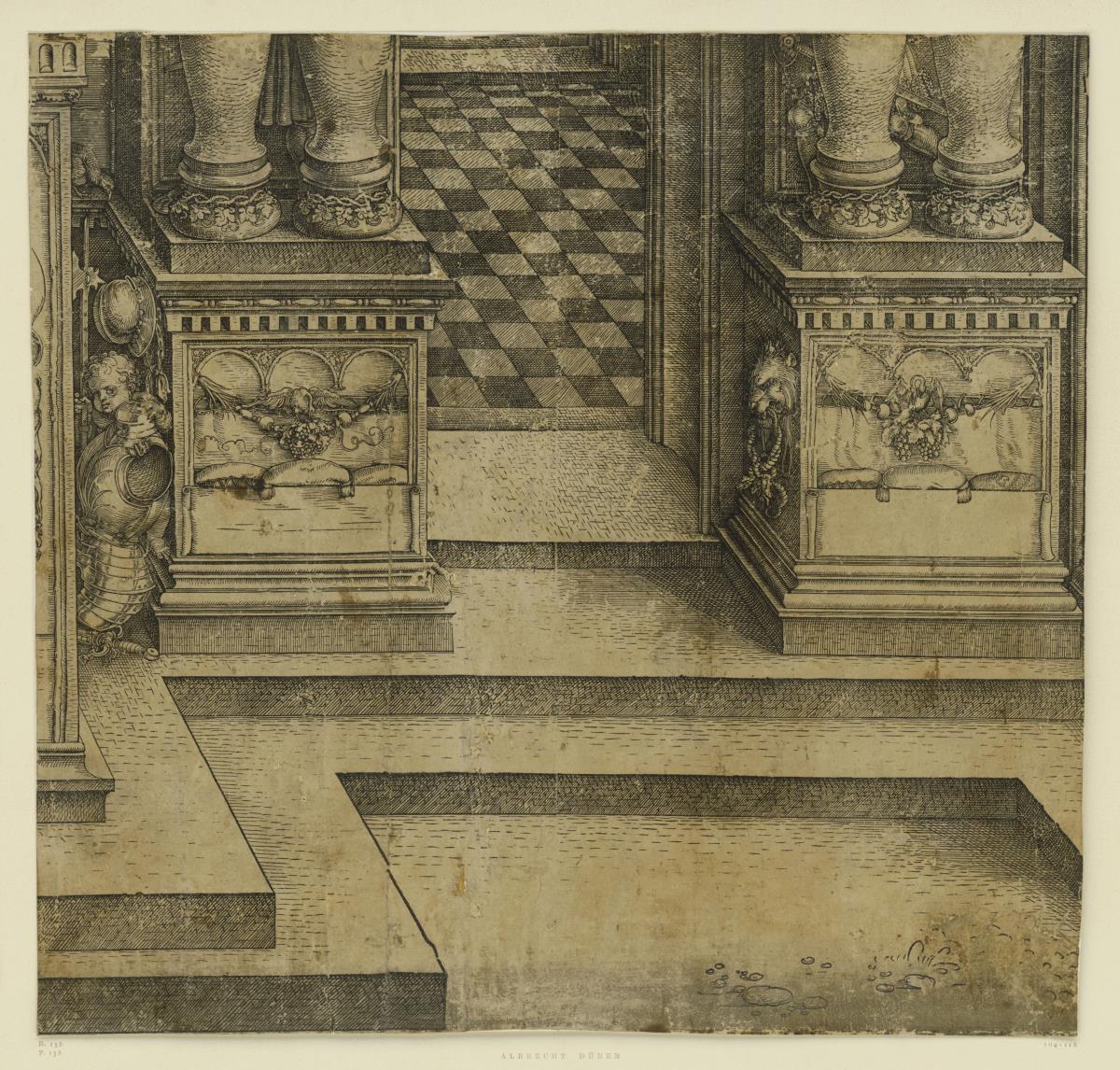 Der Triumphbogen des Kaisers Maximilian I. (21): Die Sockel des rechten Portals