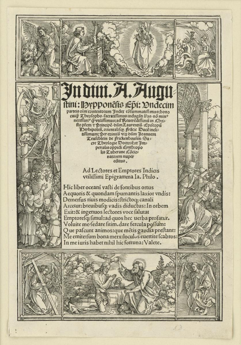 Titelbordüre mit der Taufe Christi